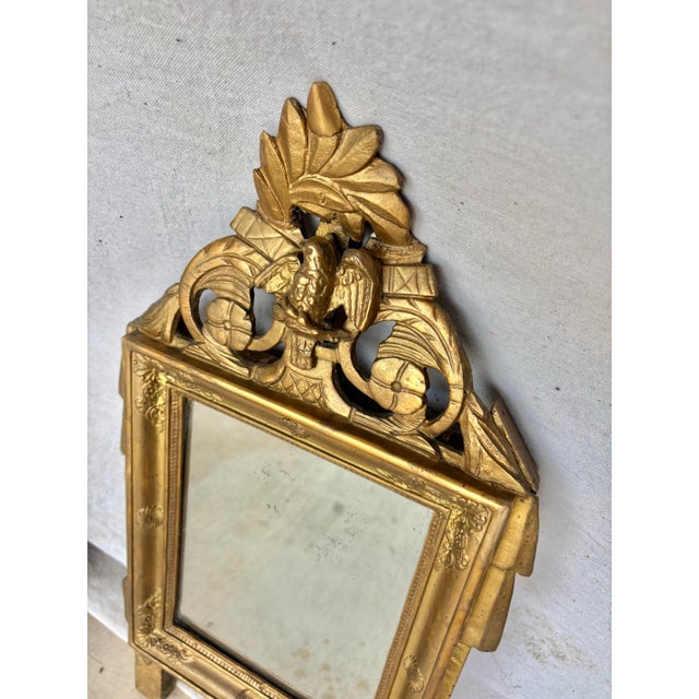 Late 19th Century French Louis XVI Giltwood Wall Mirror For Sale - Image 4 of 12