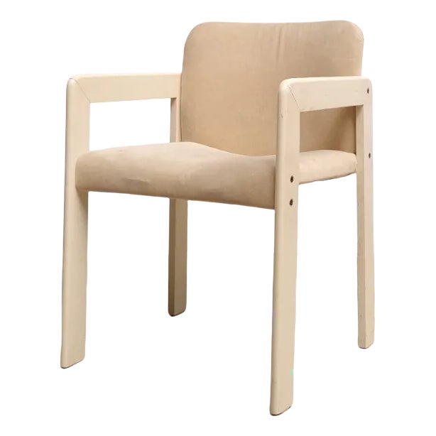 Dining Chairs in Original Beige Velvet, 1960s, Set of 4 For Sale