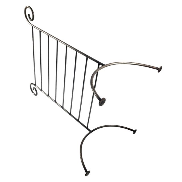 Art Deco Vintage 1950s Bronze Magazine Rack For Sale - Image 3 of 9