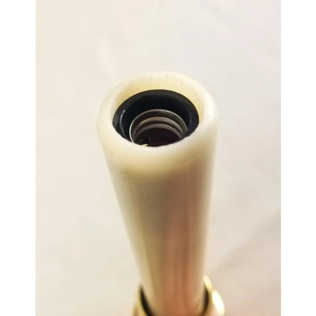 1980s 1980s Brass Wall Sconce With Faux Candle For Sale - Image 5 of 6