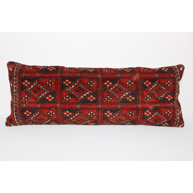 Antique Turkoman Rug Bedding Pillow Cases -16'' X 40'' For Sale In Tampa - Image 6 of 10