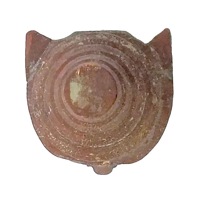 Pink Antique Burmese Puppet Head Sculpture on Stand For Sale - Image 8 of 9