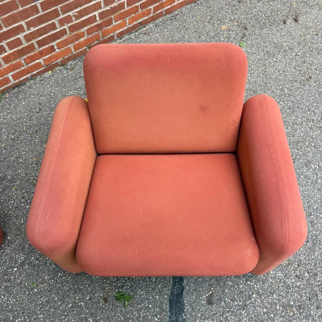 Shell Pair of Herman Miller Wilkes “Chiclet” Lounge Chairs by Ray Wilkes 1970s For Sale - Image 7 of 11