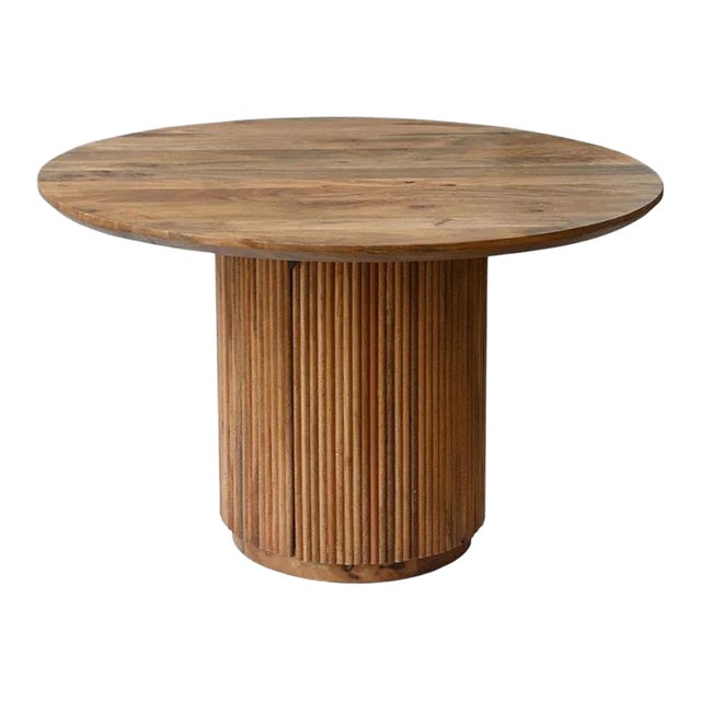Loomlan Iravelle Brown Wood Round Dining Table For Sale
