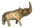 Vintage African Bronze Rhino With Golden Patina For Sale