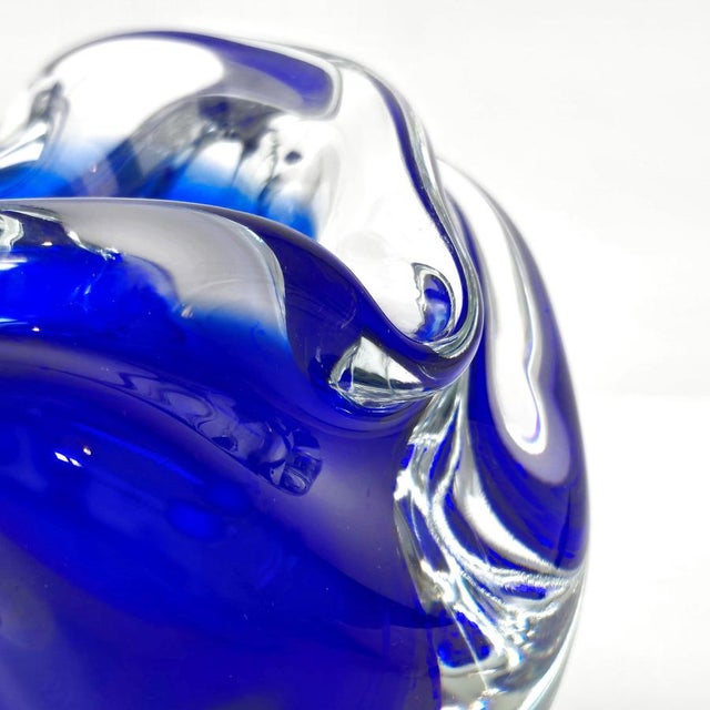 Vintage Blue Murano Glass Ashtray, 1960s For Sale - Image 11 of 12