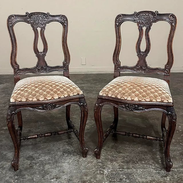 Set of 8 Country French Upholstered Dining Chairs Includes 2 Armchairs ...