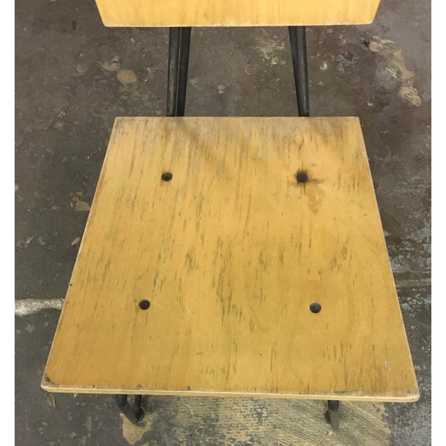 1990s 1990s Chipotle Chair by Bruce Gueswel Earlier Production Wood and Wrought Iron Industrial For Sale - Image 5 of 13