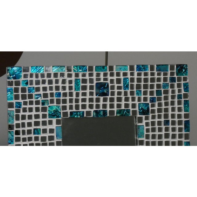 Glass Table Mirror and Crystal Mosaic Photo Frame by Vetreria Darte, Italy, 1990s For Sale - Image 7 of 9