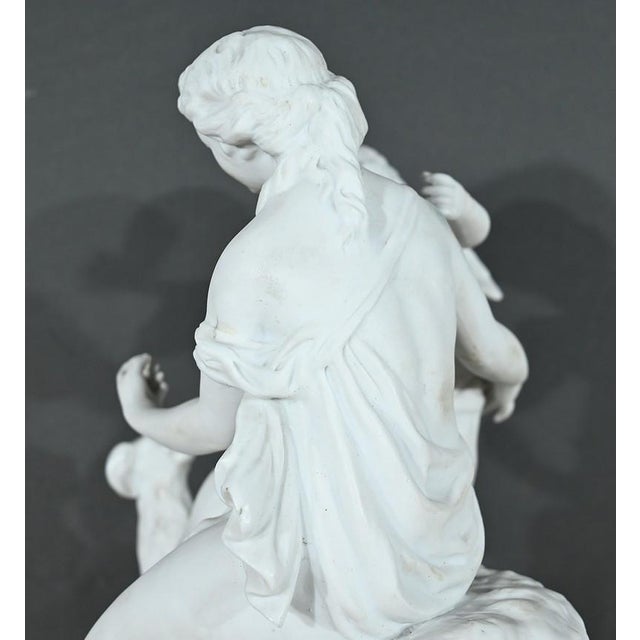 Bisque Sculpture of Venus and Amor, Late 19th Century For Sale - Image 12 of 18
