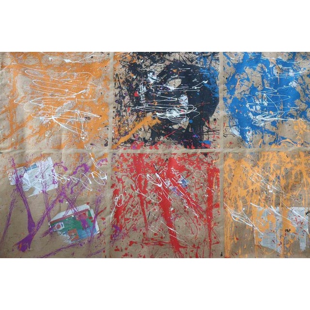 One is a contemporary artwork by the artist Alfredo Pizzi. It is made on jute canvas, painted in acrylic in 2022. The...