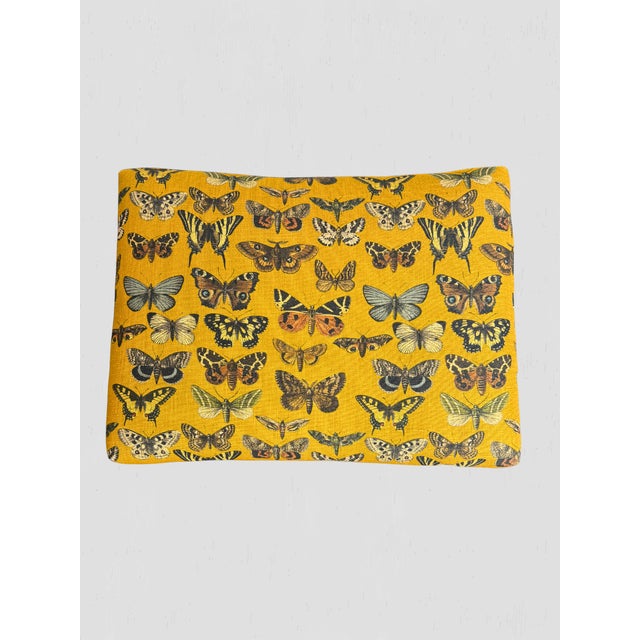 Lee Industries Ottoman Lady Goldenrod Fabric Nailheads For Sale In Greensboro - Image 6 of 11