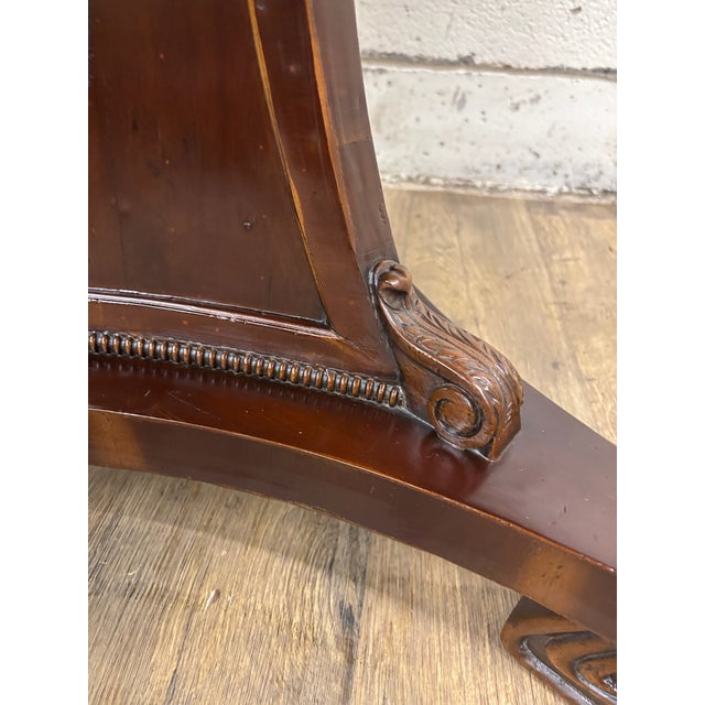 Early 21st Century Alfonso Marina Biedermeier Regency Directoire Style Fruitwood Center Lamp Table For Sale - Image 5 of 18