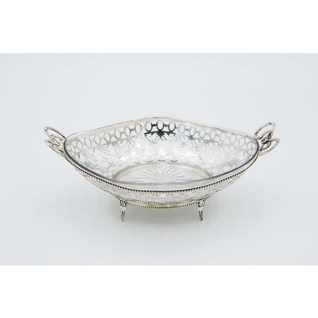 Fruit Bowl with Cut-Out Silver Structure For Sale - Image 5 of 5