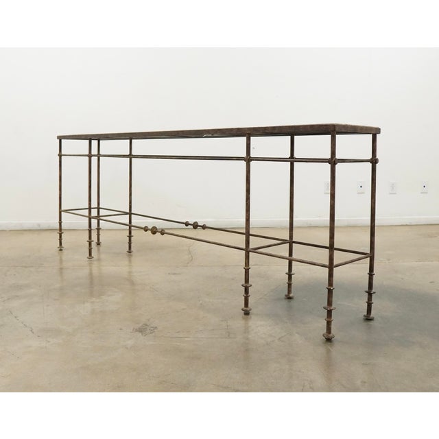 Hooker Hooker La Grange St James Metal and Stone Console For Sale - Image 4 of 17
