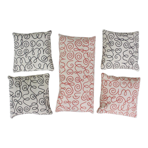 'Names' Fabric Pillows Designed by Alexander Girard for Maharam- 5 Pieces