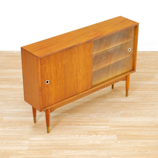 1960s Mid Century Mahogany Entryway Cabinet by Herbert E. Gibbs, Attributed For Sale - Image 4 of 9