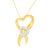 Certain to bring a smile on her face, this ribbon-shaped pendant features a heart accent in the center. The ribbon framing...
