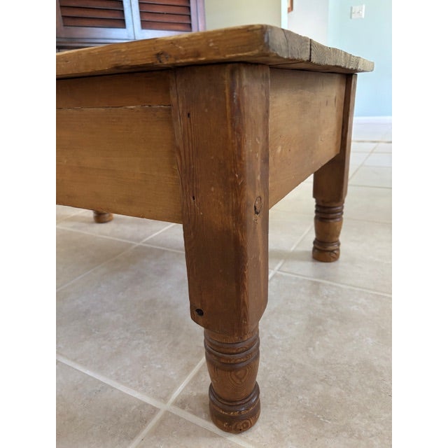 Traditional 19th Century Antique Pine Coffee Table For Sale - Image 3 of 11