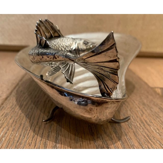 Metal Vintage Metal Serving Plate For Sale - Image 7 of 10