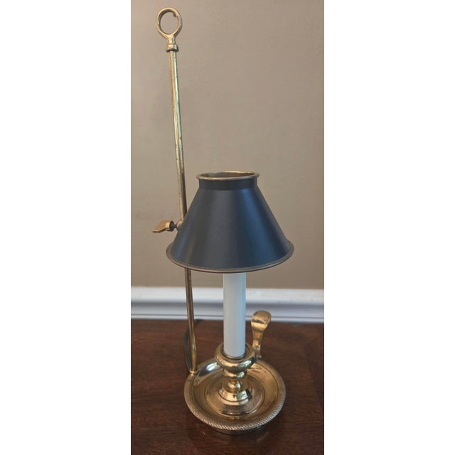 Mid 20th Century French Candlestick Bouillotte Table Lamp For Sale - Image 9 of 14