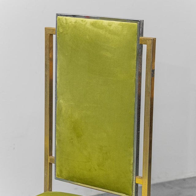 Vintage Chairs in Silver and Gold Metal, 1970s, Set of 4 For Sale - Image 11 of 12