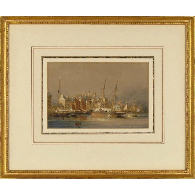 Nicholas Matthew Condy, The Harriet at Cherbourg, Early 19th Century, Watercolour For Sale - Image 6 of 6