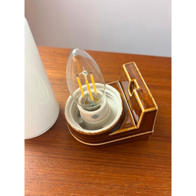 Sigvard Bernadotte Wall Lamp Model 6080 in Brown by Sigvard Bernadotte for Ifö For Sale - Image 4 of 9
