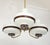 Wood 1960's Stilnovo Style Walnut and Brass Chandelier For Sale - Image 7 of 17