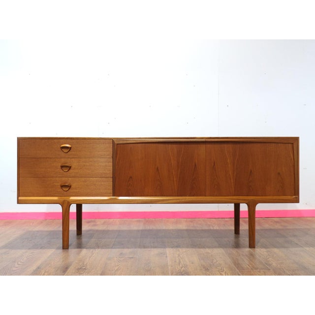 1960s Mid Century Modern Vintage Teak Credenza Sideboard by McIntosh For Sale - Image 12 of 15