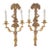 Mid 20th Century Italian Carved Gilt Wood Monkey Wall Sconces, a Pair For Sale