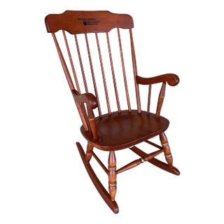 Standard Chair of Gardner Penn State Hershey Maple Windsor Rocking Chair For Sale