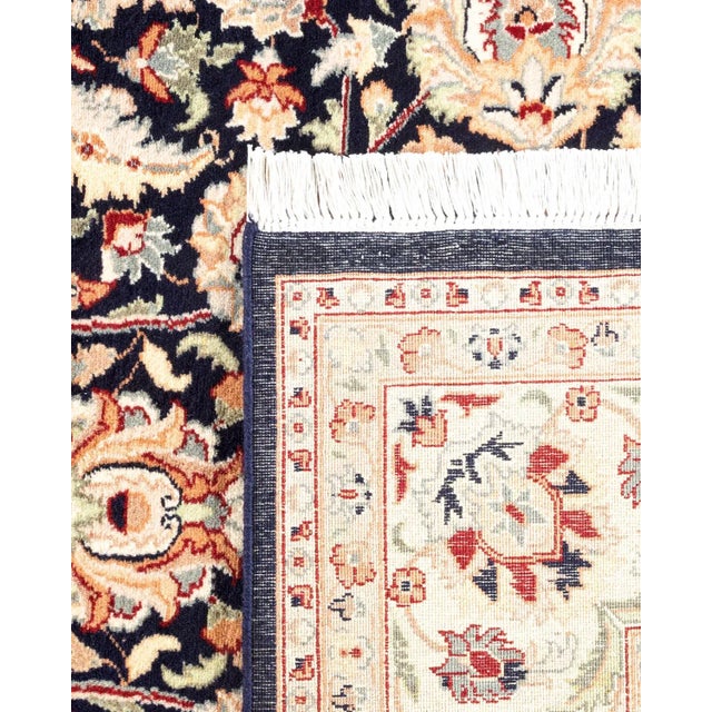2000 - 2009 Mogul, One-of-a-Kind Hand-Knotted Area Rug in Blue, 6' 2" x 9' 4" For Sale - Image 5 of 8