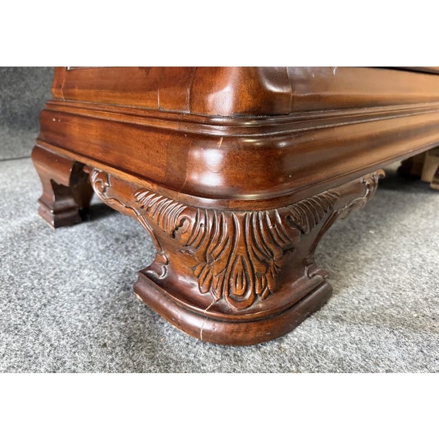 Pair of Cognac Finish Banded Cherry Nightstands For Sale - Image 14 of 18