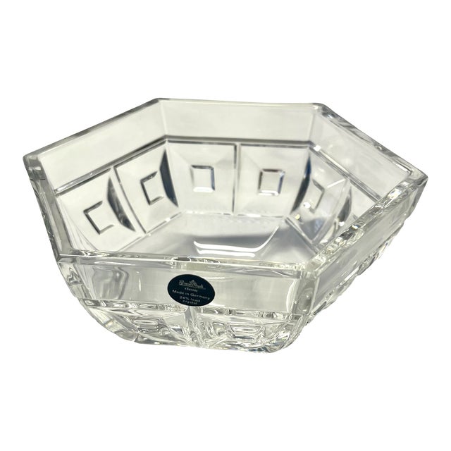 Vintage Rosenthal Classic Made in Germany Crystal "Domus" Hexagon Bowl - "New in Box" For Sale