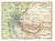 Circa 1900 map of the Eastern Environs Cario, Egypt from an Egyptian travel atlas. Combined shipping available, please...