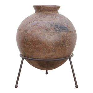 Authentic Antique African Mossi Pot on Stand