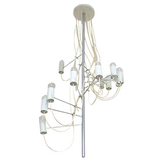 Mid-Century French Model A16 Chandelier by Alain Richard for Disderot, 1950s For Sale