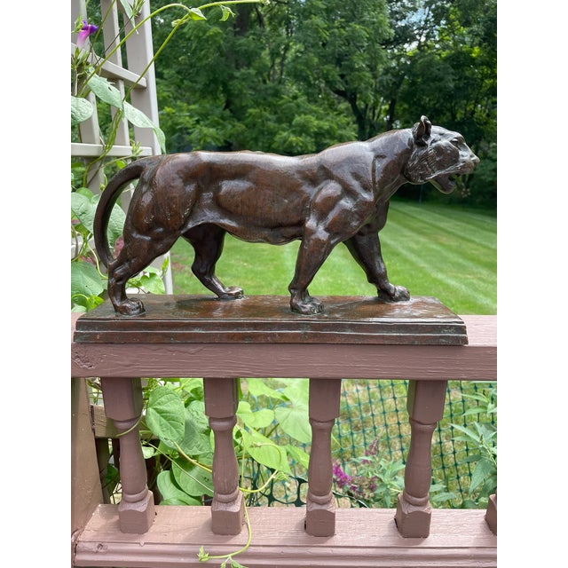 Metal Late 19th Century “Walking Tiger” French Bronze Sculpture by Antoine‑Louis Barye – Signed Barre For Sale - Image 7 of 11