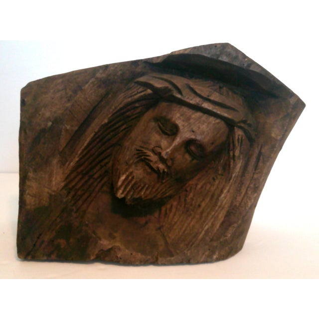 Hand-Carved Head of Jesus Christ Tree Head Bust Artistic Brutalist For Sale - Image 11 of 11