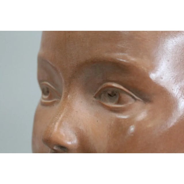 Ceramic Terracotta Bust of Louise Brongniart After Houdon, 1900 For Sale - Image 7 of 18