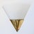 Contemporary Triangular Wall Lamp in Opaline Glass and Brass Base, 1960s For Sale - Image 3 of 8