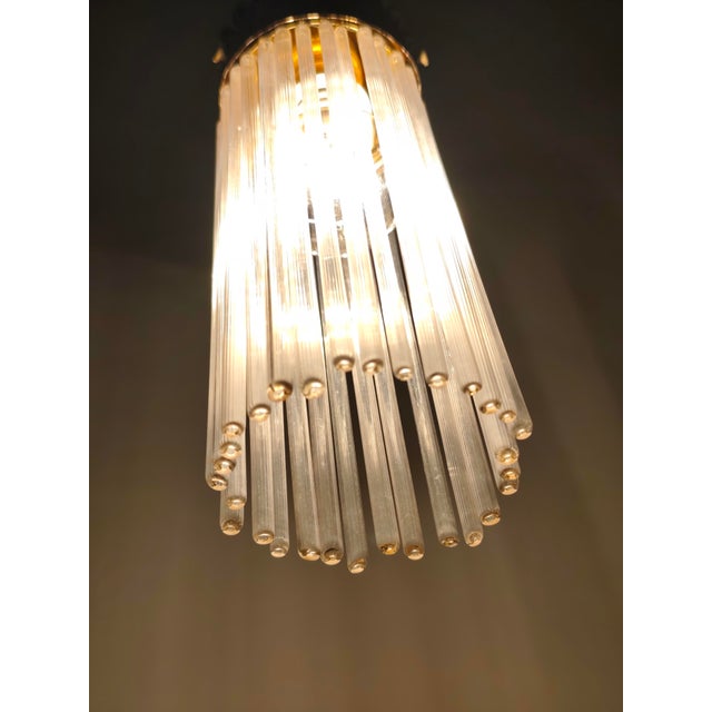 Gold Vintage Art Nouveau Pendant Lamp, 1920s For Sale - Image 8 of 11