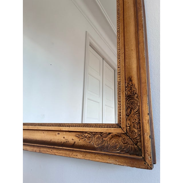Large Antique Napoleon III Giltwood French Wall Mirror, 19th Century For Sale - Image 6 of 12