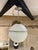 For your consideration, Modern Frosted Glass Pendant Suspension Lamp. In the style of Vico Magistretti Omega lamp. Tested...