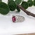 1.2ct Stunning Rubellite Tourmaline Ring With Natural Diamonds: Solid 14k Gold, Size 6.75 For Sale In Columbus - Image 6 of 8