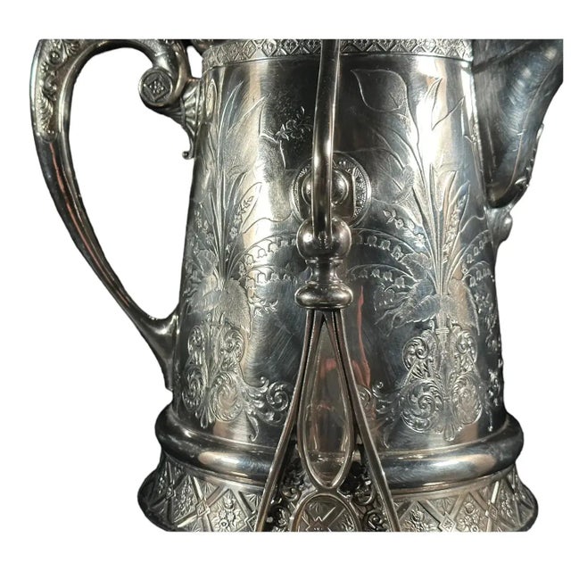 Wilcox Quadruple Plate (Silverplate) Tilting Pitcher and Stand, Circa 1878 For Sale - Image 12 of 12