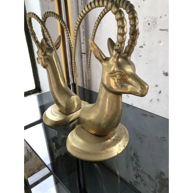 Brass Antelope Bookends, 1950s, Set of 2 For Sale - Image 17 of 18