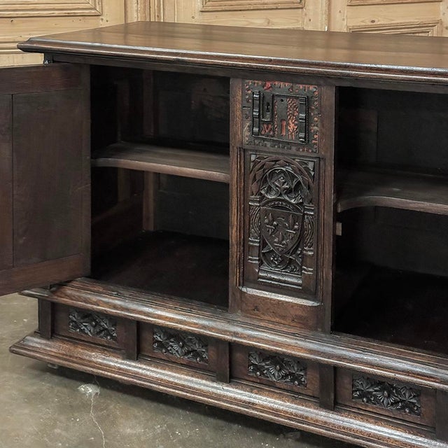 19th Century French Gothic Credenza ~ Cabinet For Sale - Image 11 of 15