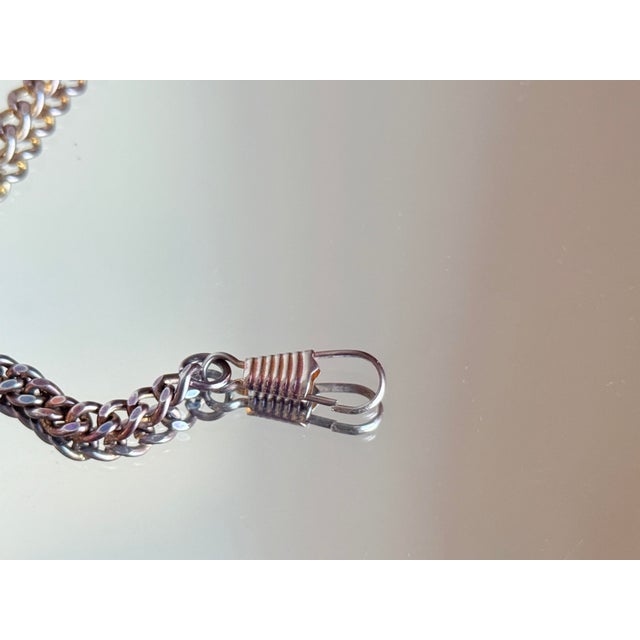 Vintage Victorian/Edwardian Revival Copper Chatelaine Chain v Belt Hook Watch Chain, 1960s For Sale - Image 12 of 17